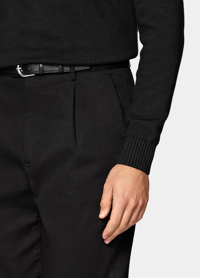 Wide Leg Tapered Chinos