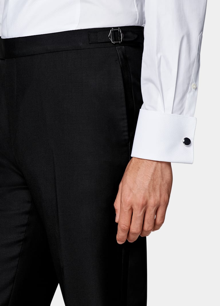 Slim Leg Straight Tuxedo Pants