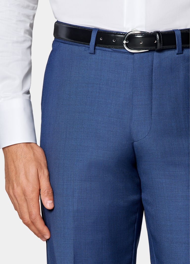 Slim Leg Straight Suit Pants