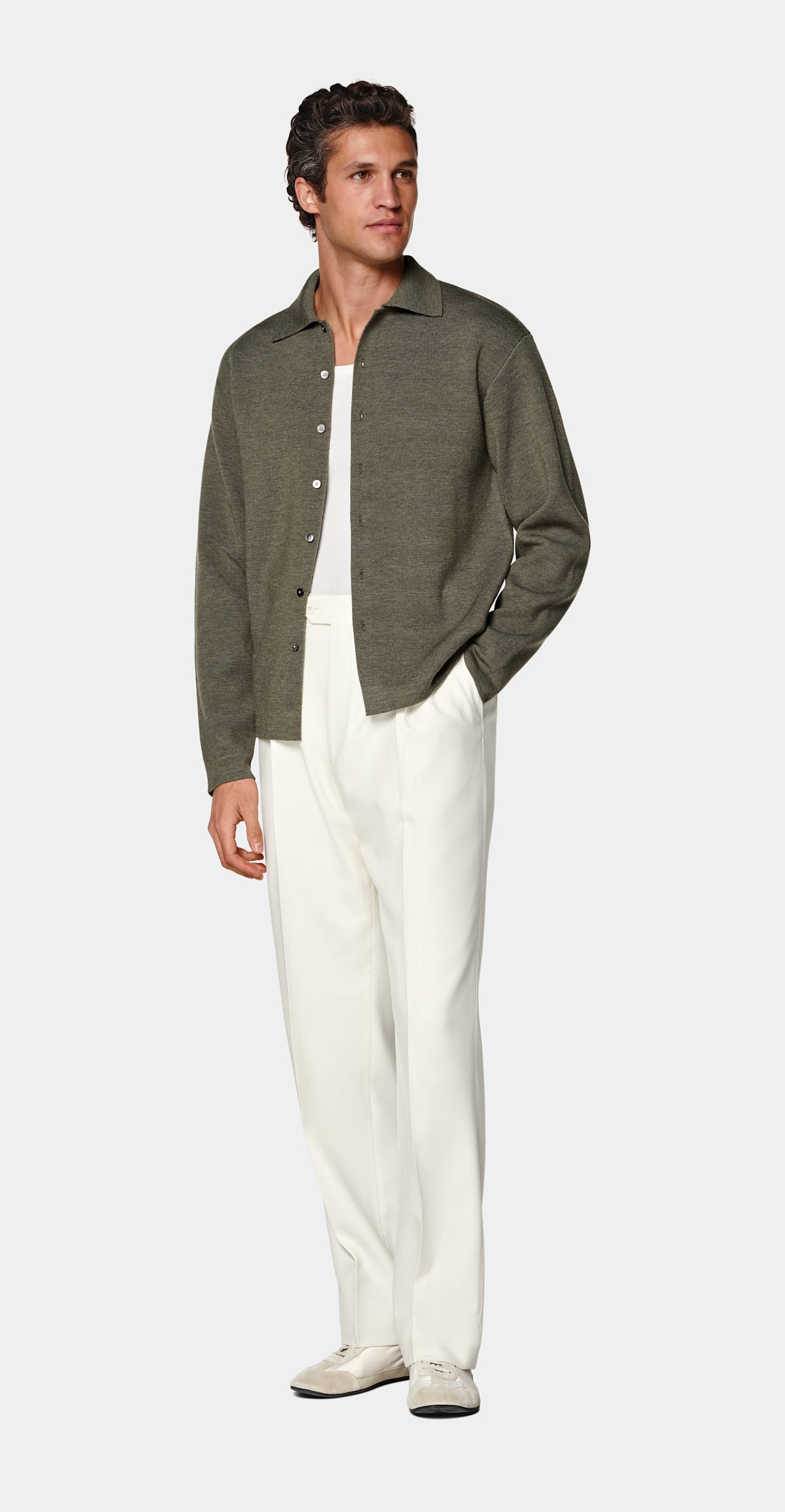 Long Sleeve Polo Cardigan