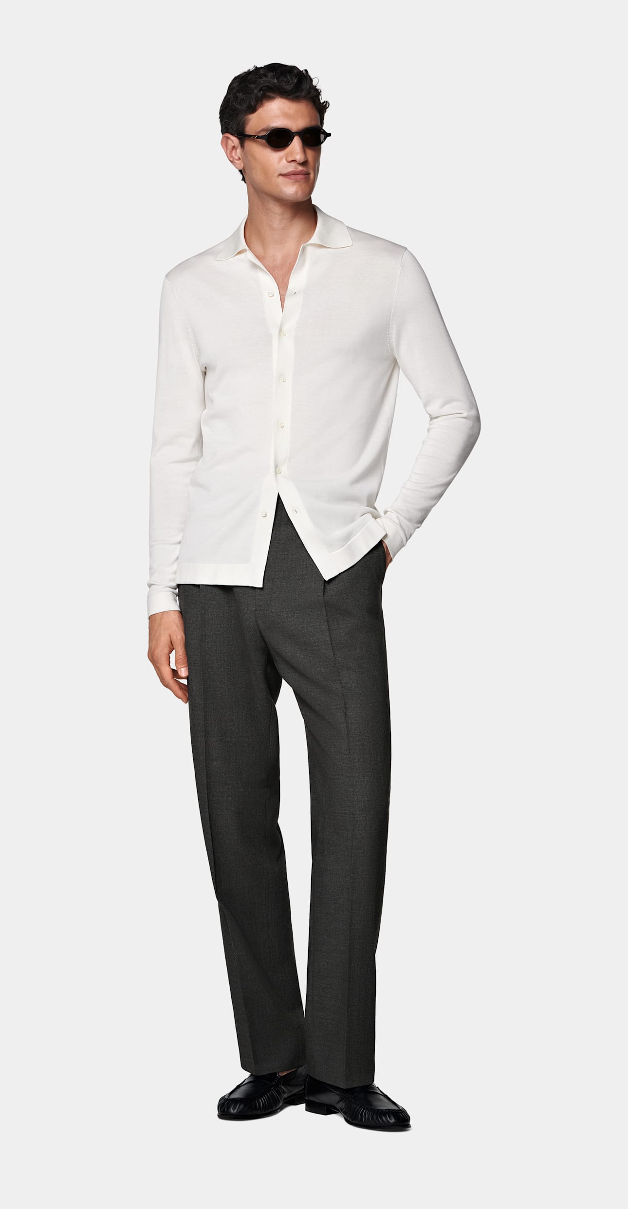 Long Sleeve Polo Cardigan