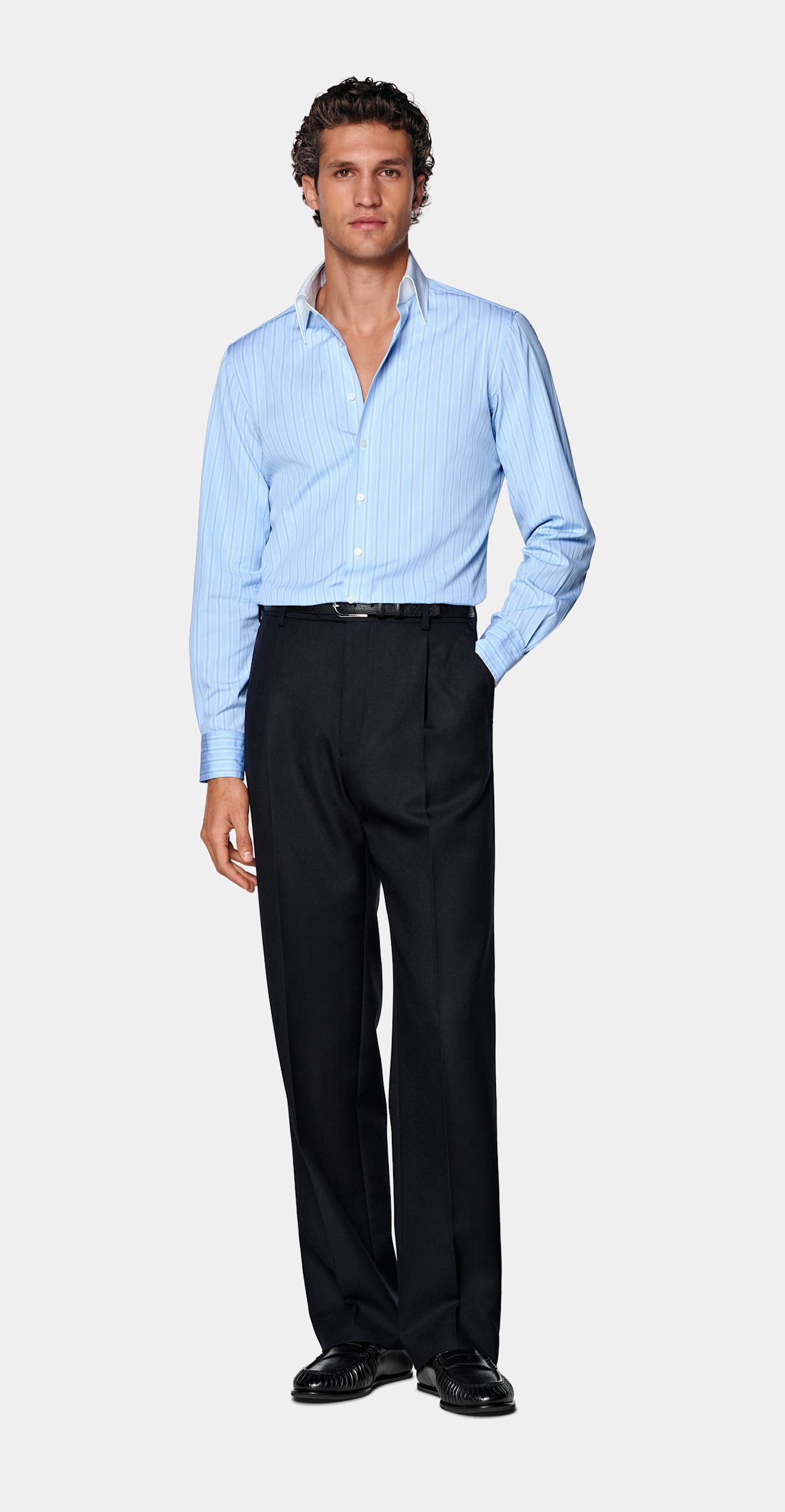 Tailored Fit Point Collar Shirt