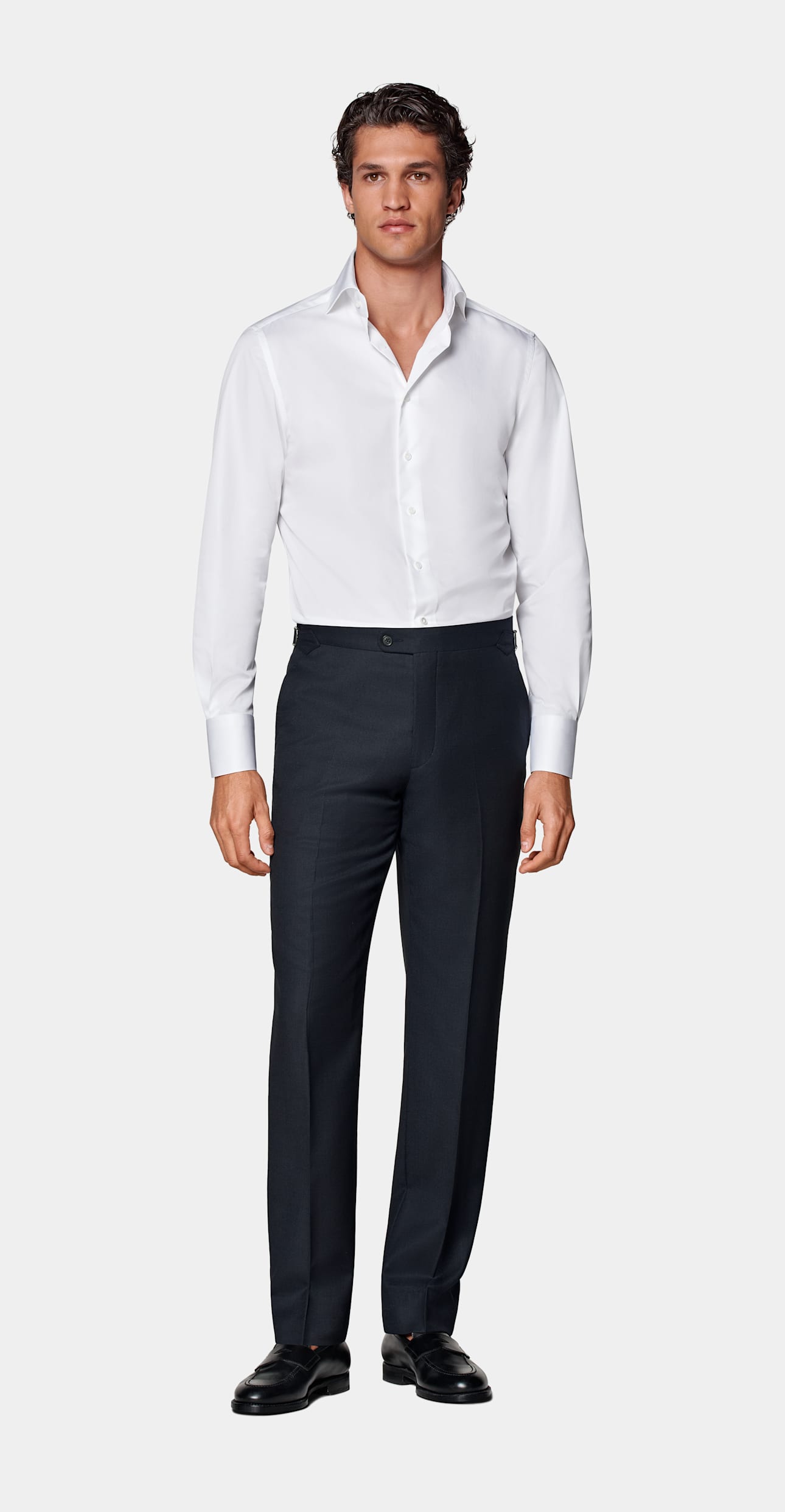 Slim Leg Straight Suit Pants