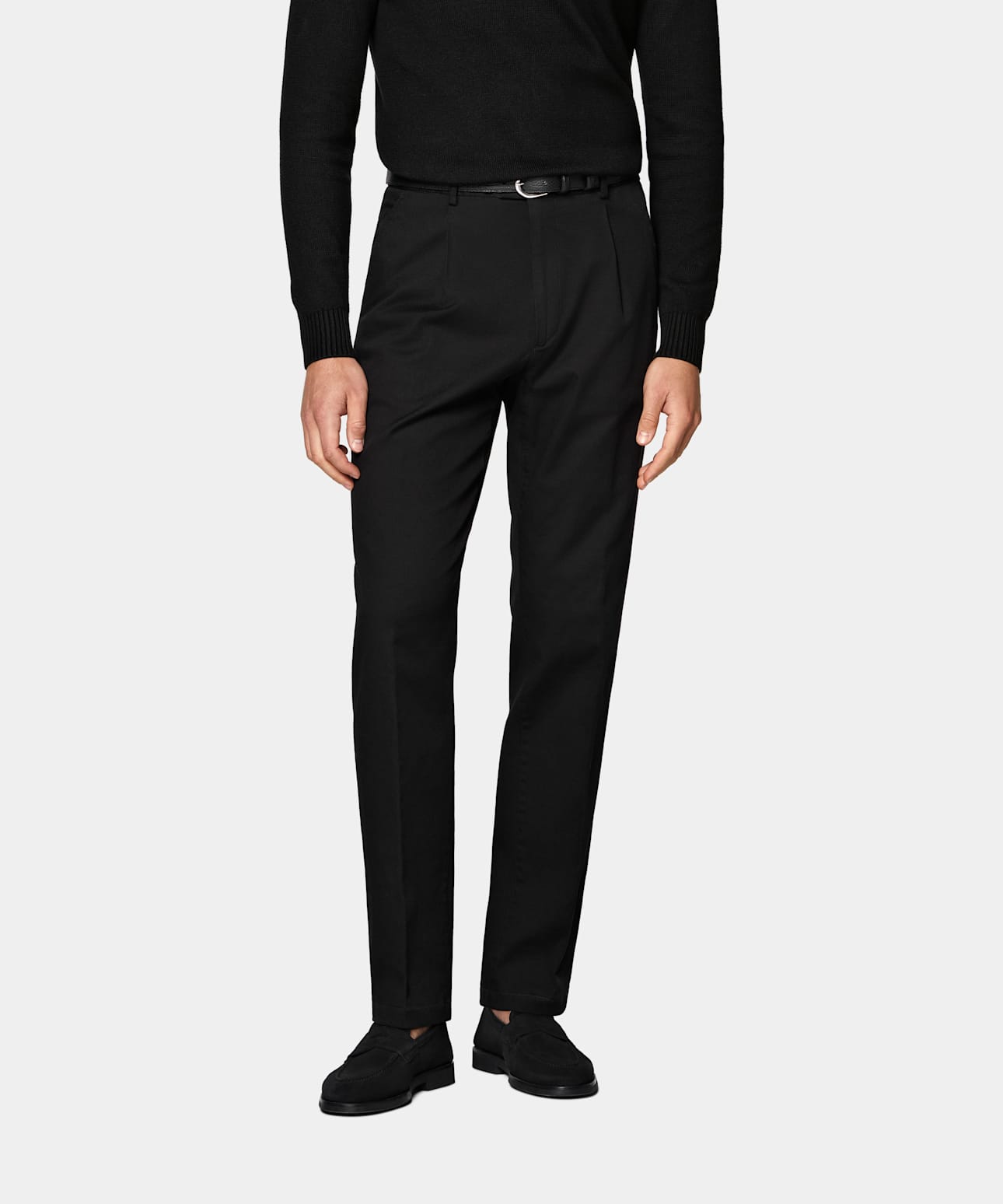 Wide Leg Tapered Chinos
