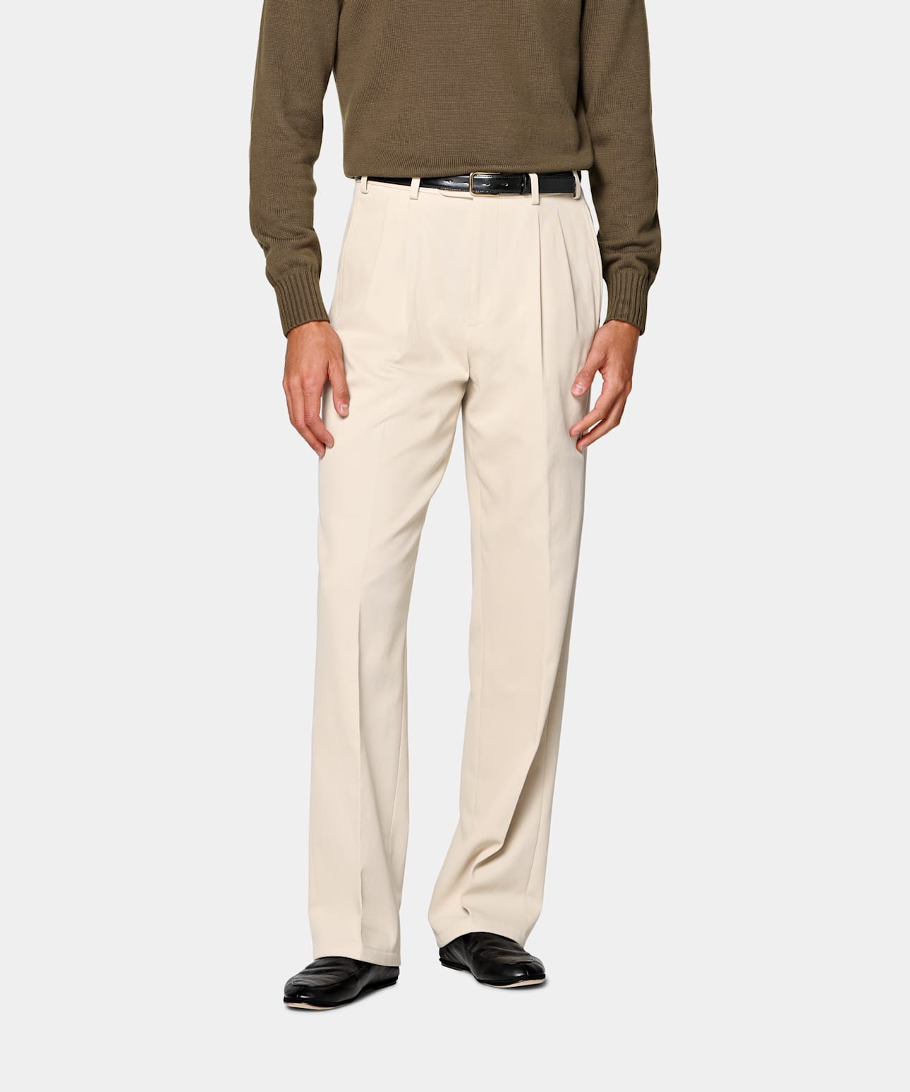 Wide Leg Straight Chinos
