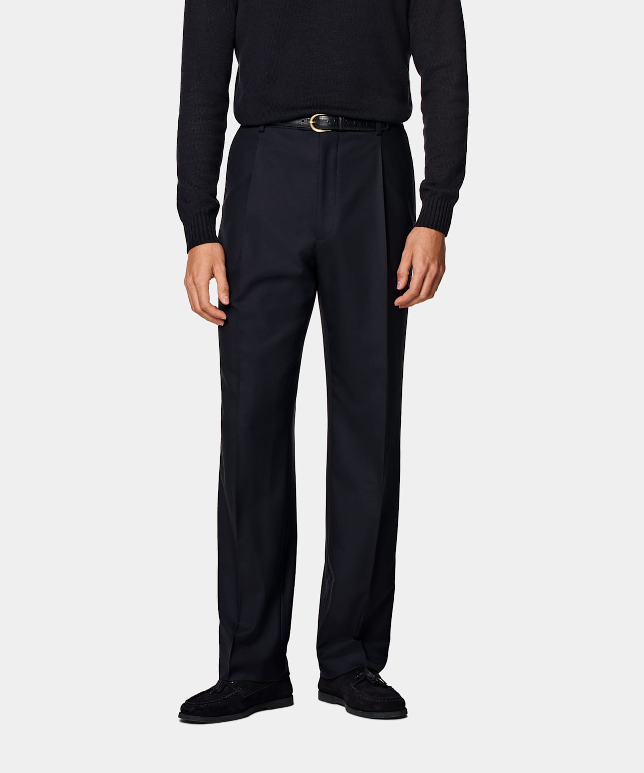 Wide Leg Straight Suit Pants