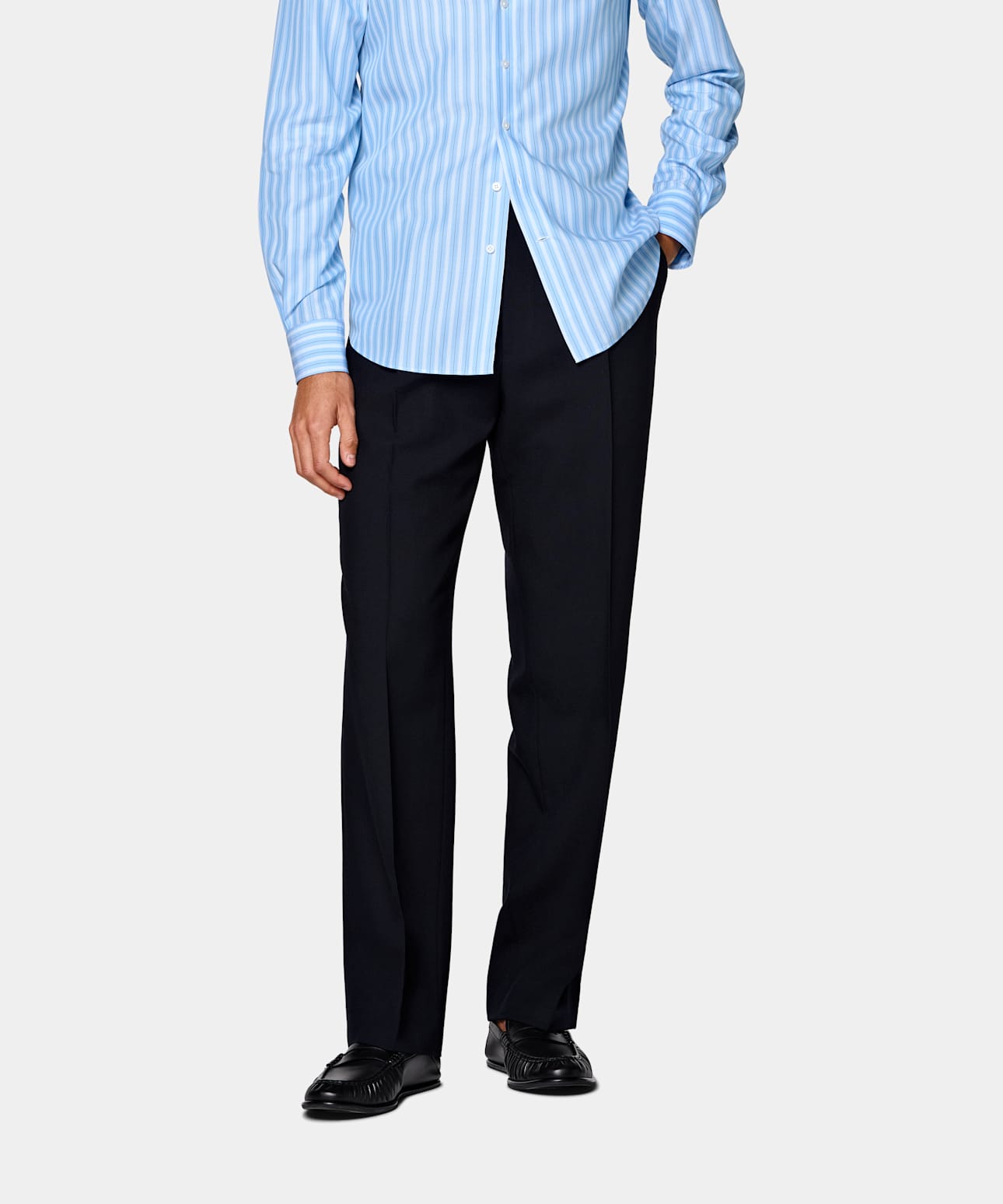 Wide Leg Straight Suit Pants