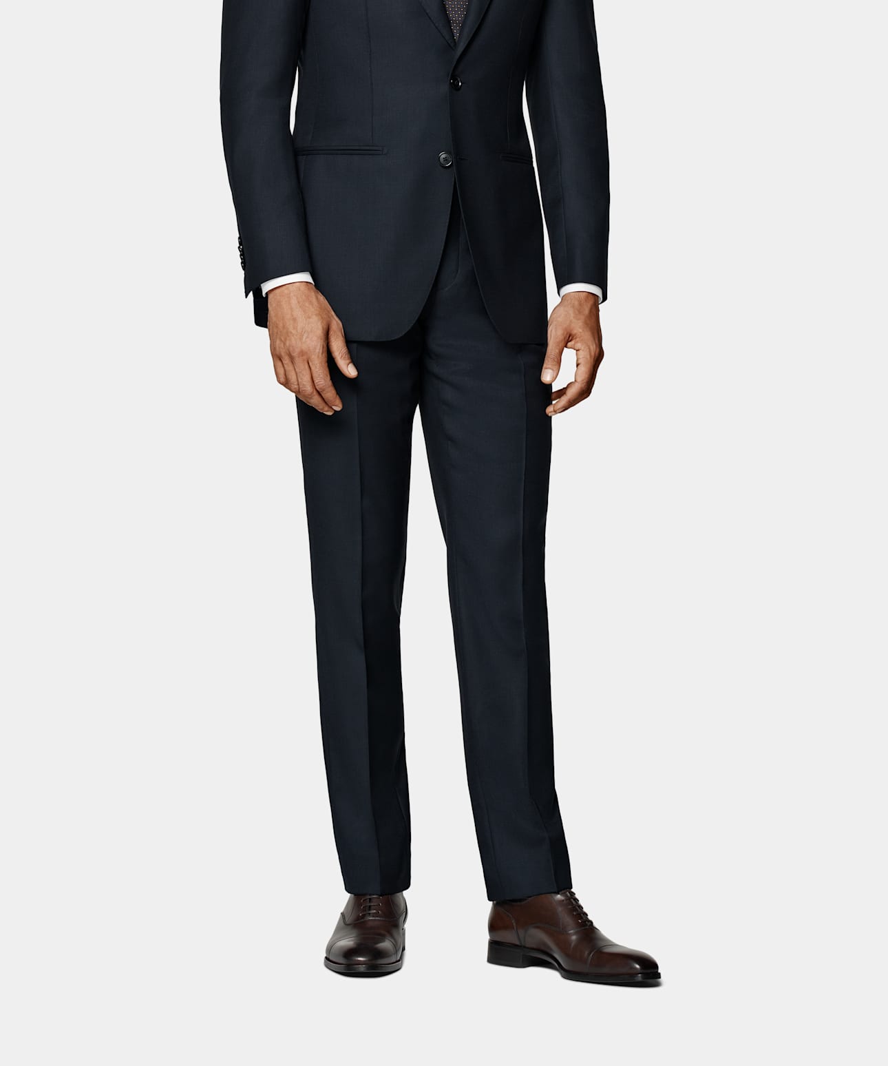 Slim Leg Straight Suit Pants
