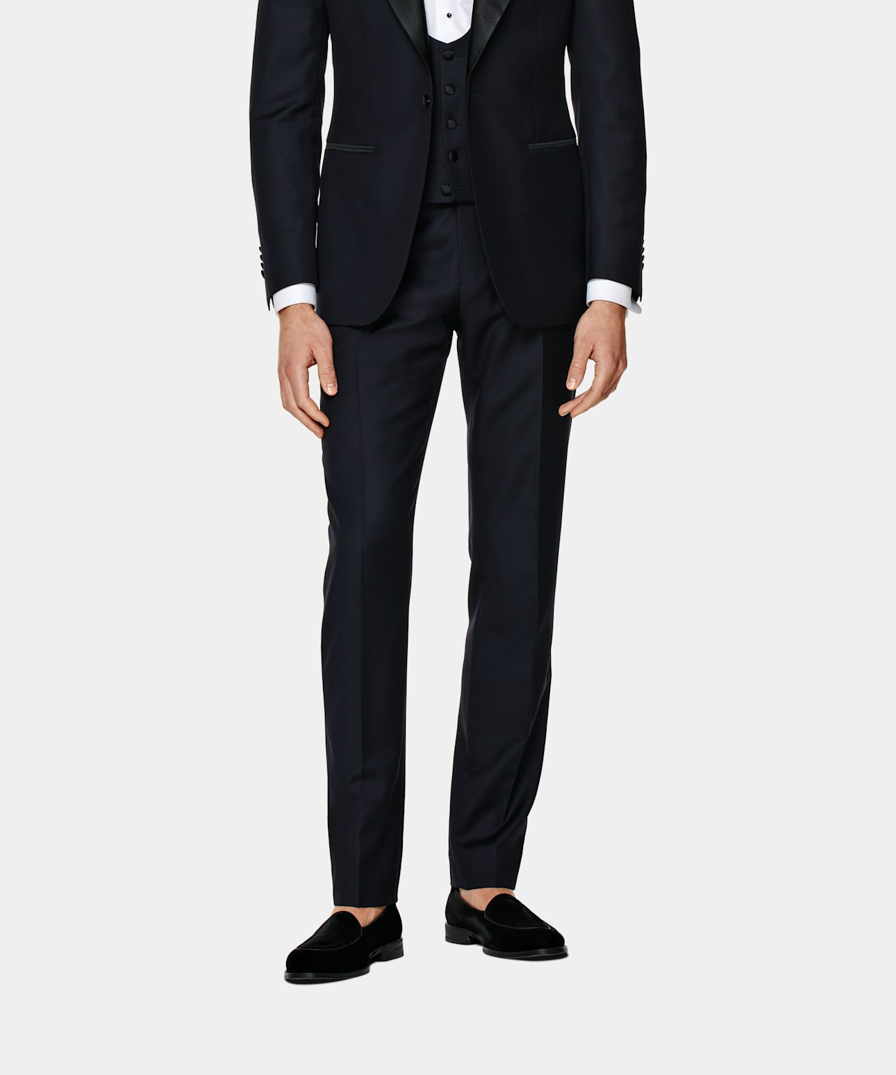 Slim Leg Straight Tuxedo Pants