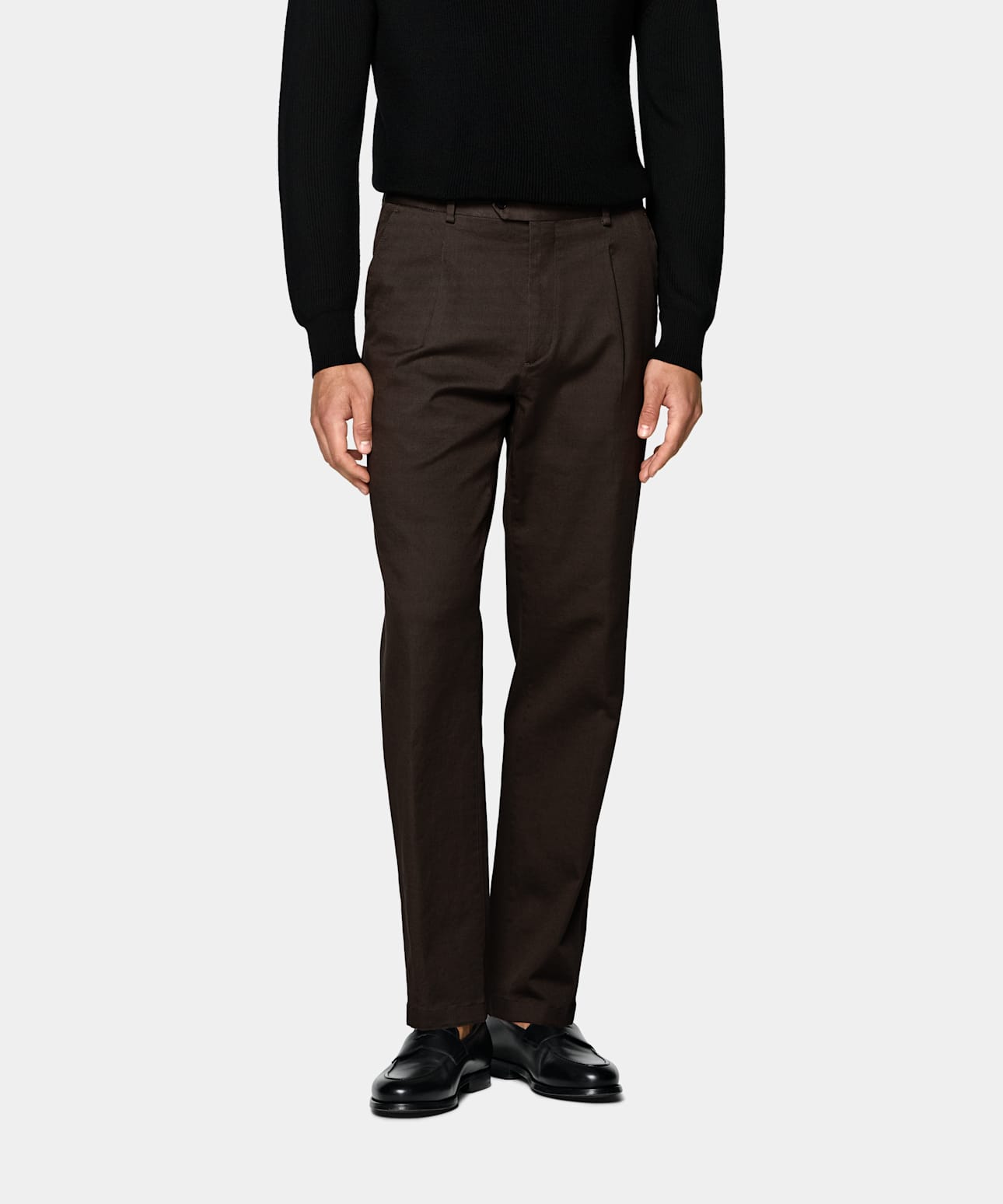 Wide Leg Tapered Chinos