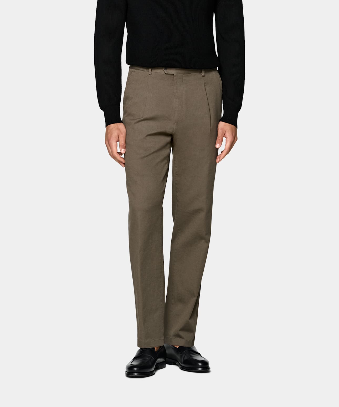 Wide Leg Tapered Chinos