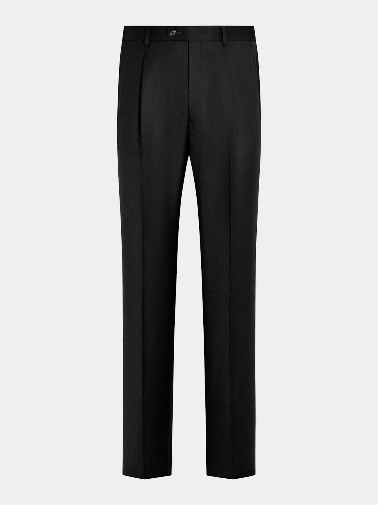 Wide Leg Tapered Suit Pants