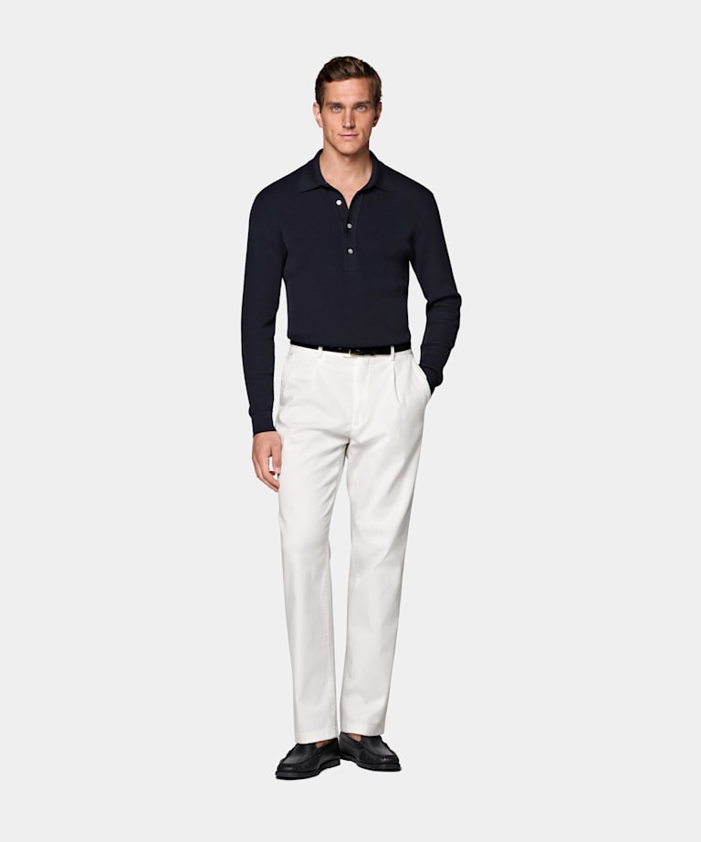 Wide Leg Tapered Chinos