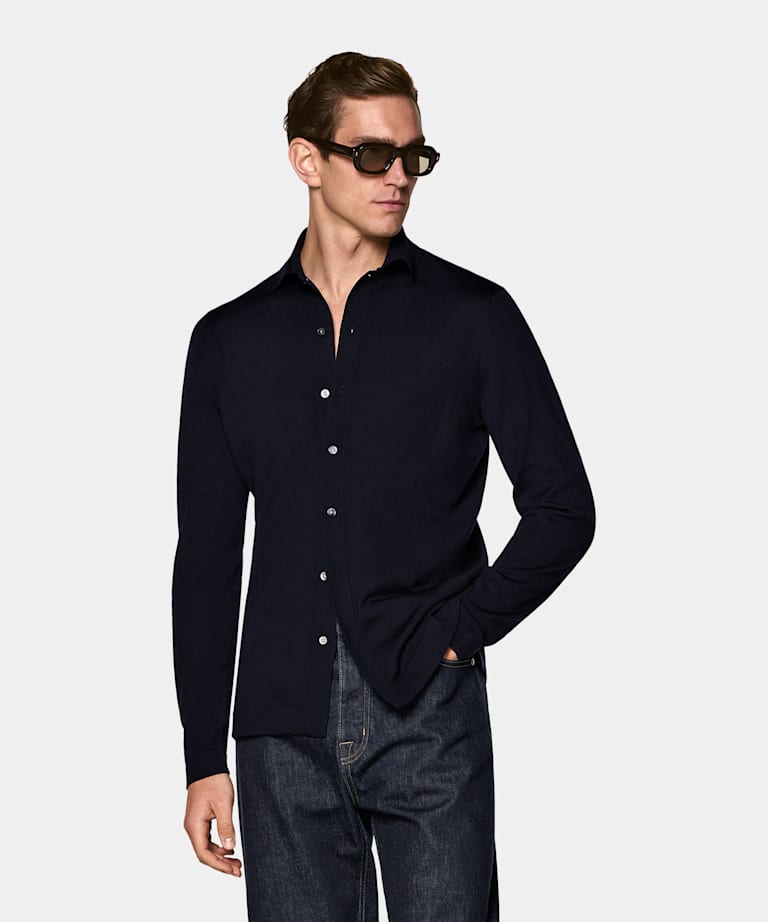 Long Sleeve Polo Cardigan