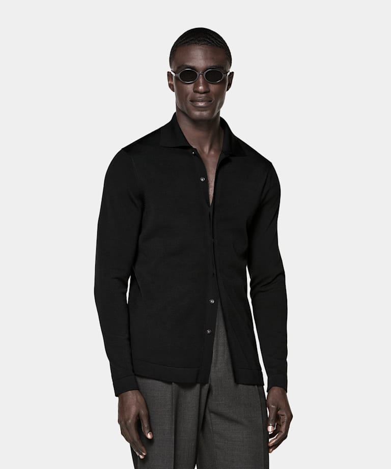 Long Sleeve Polo Cardigan