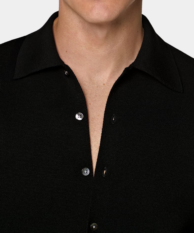 Long Sleeve Polo Cardigan