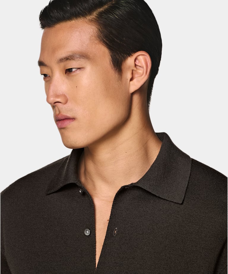 Long Sleeve Polo Cardigan