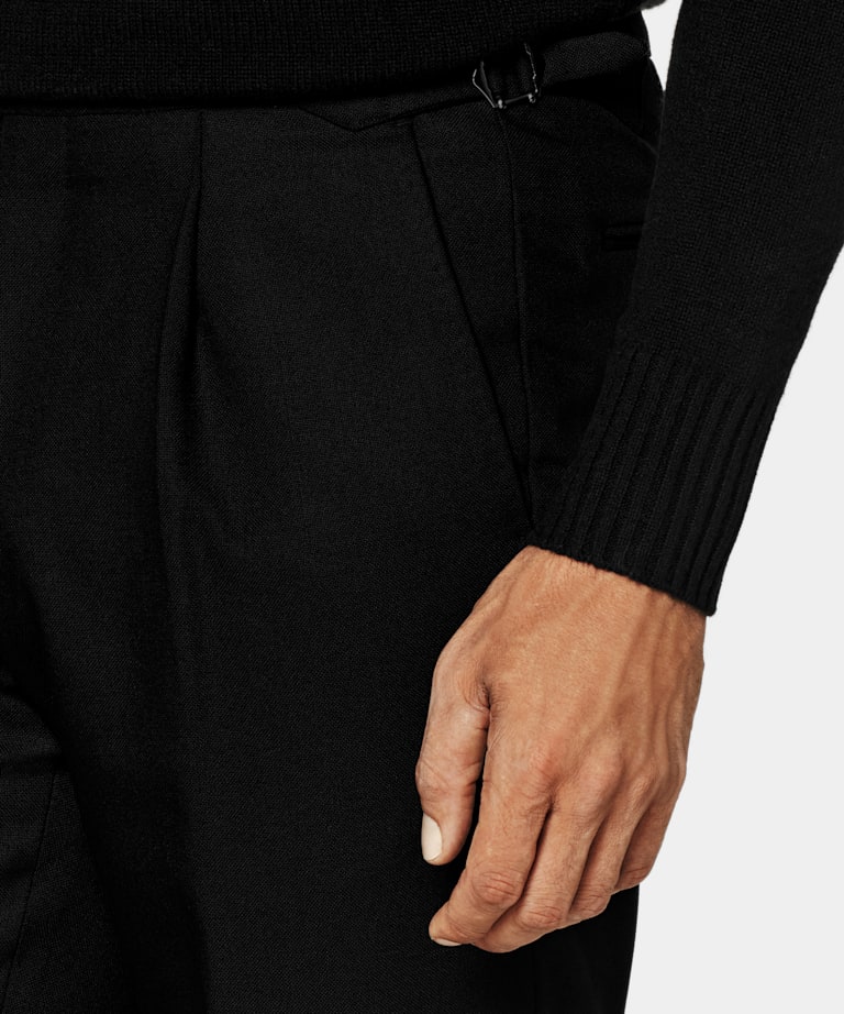 Slim Leg Tapered Suit Pants