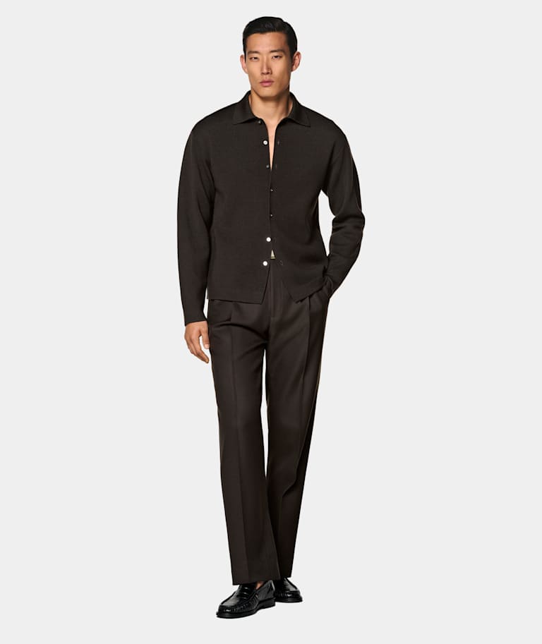 Long Sleeve Polo Cardigan