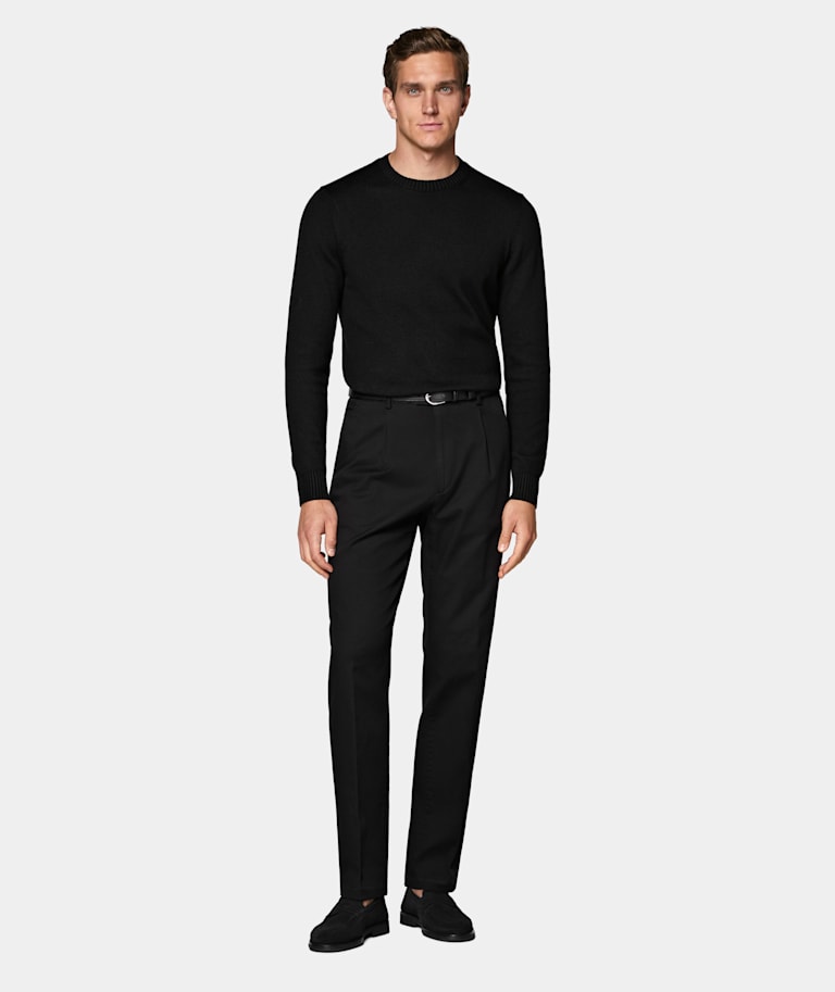 Wide Leg Tapered Chinos