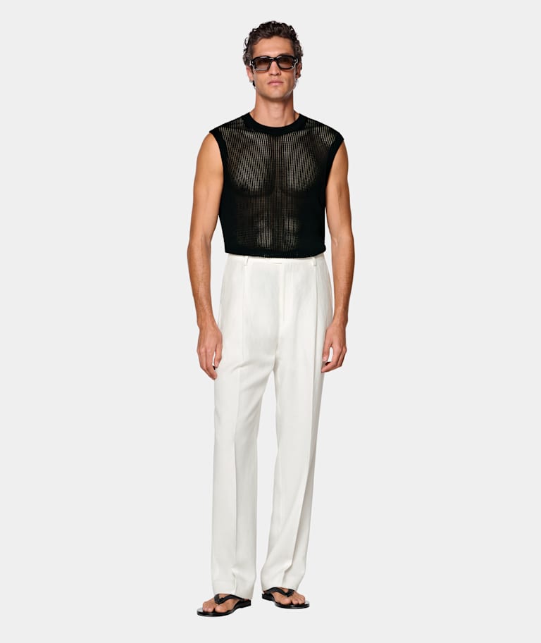 Wide Leg Straight Suit Pants