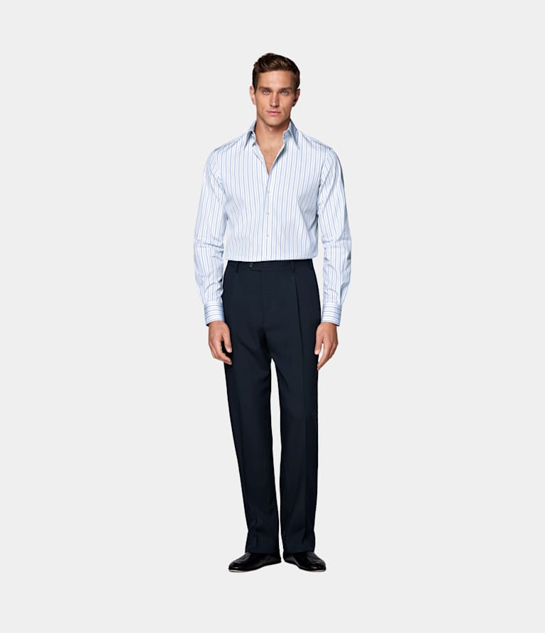 Relaxed Fit Point Collar Shirt