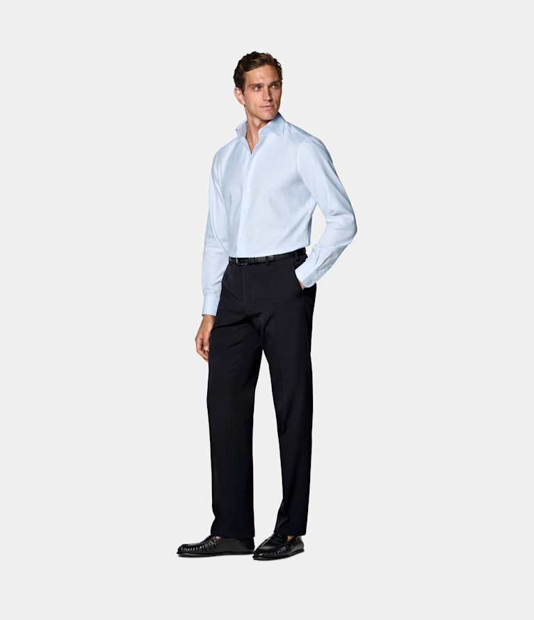 Tailored Fit Widespread Collar Shirt