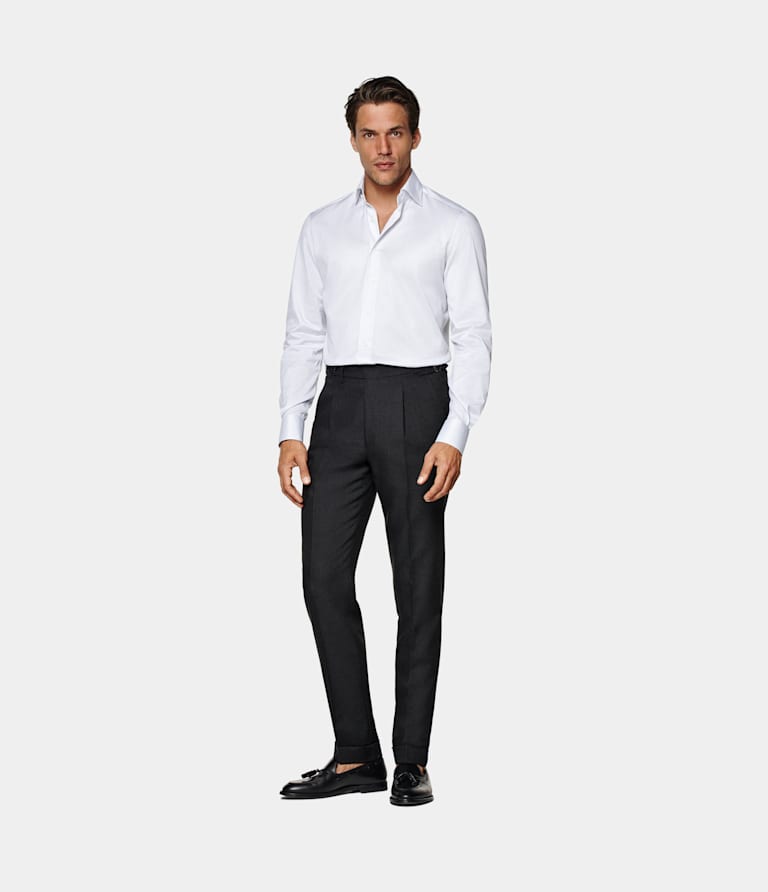 Tailored Fit Widespread Collar Shirt