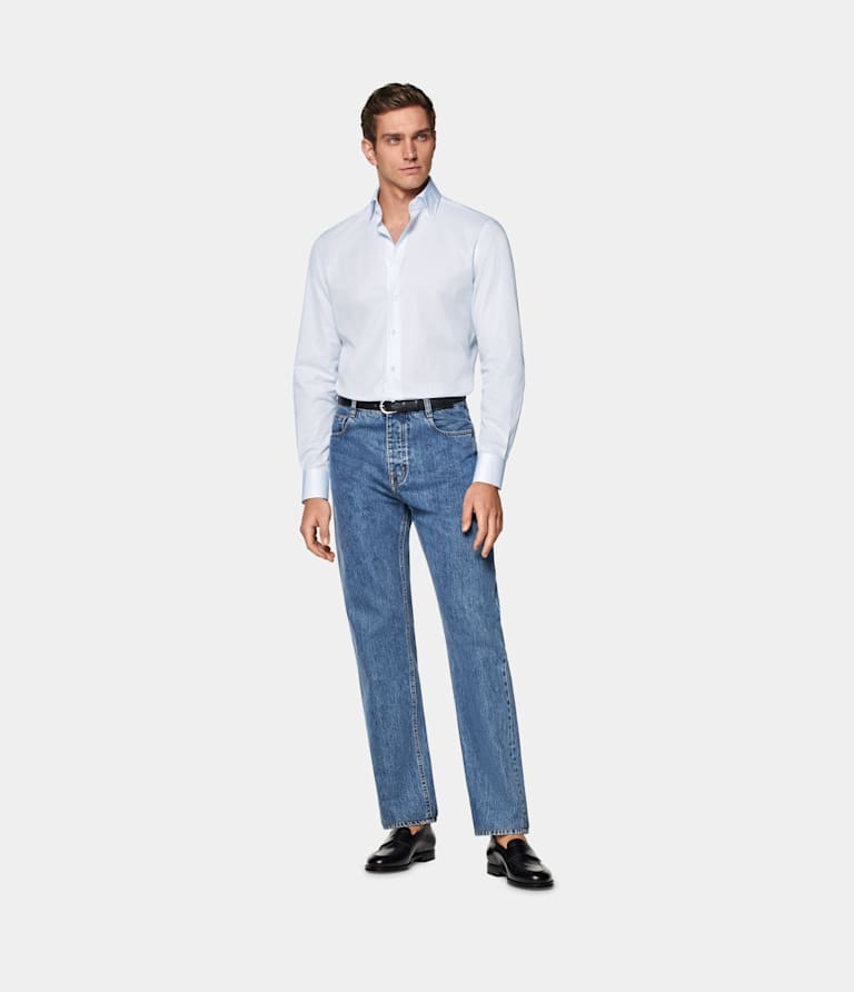 Tailored Fit Widespread Collar Shirt