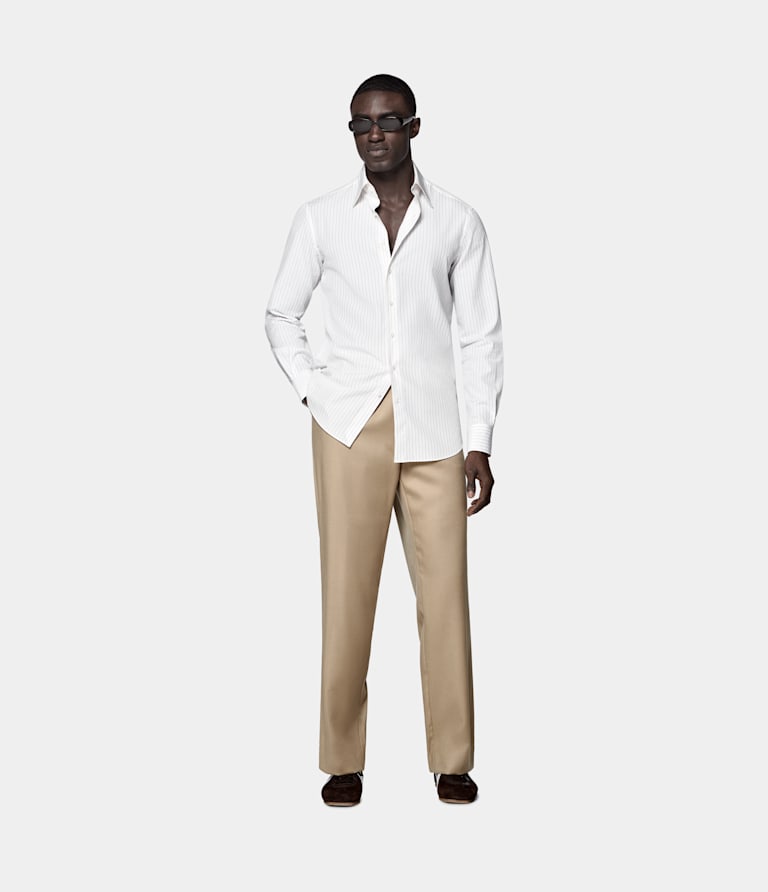 Tailored Fit Point Collar Shirt