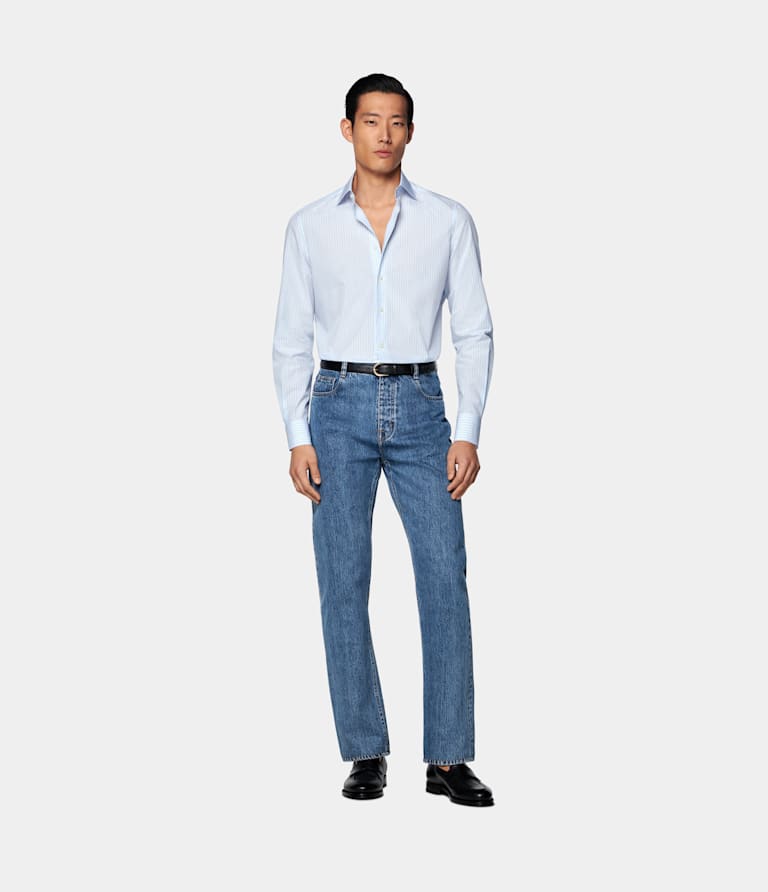 Tailored Fit Widespread Collar Shirt