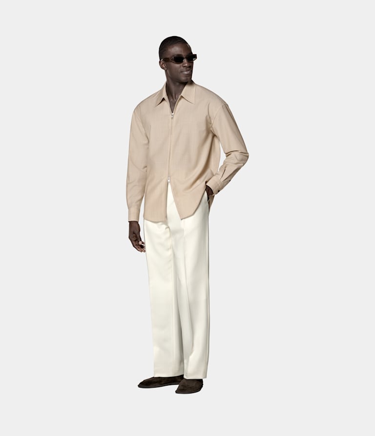Overshirt de corte relajado con cremallera