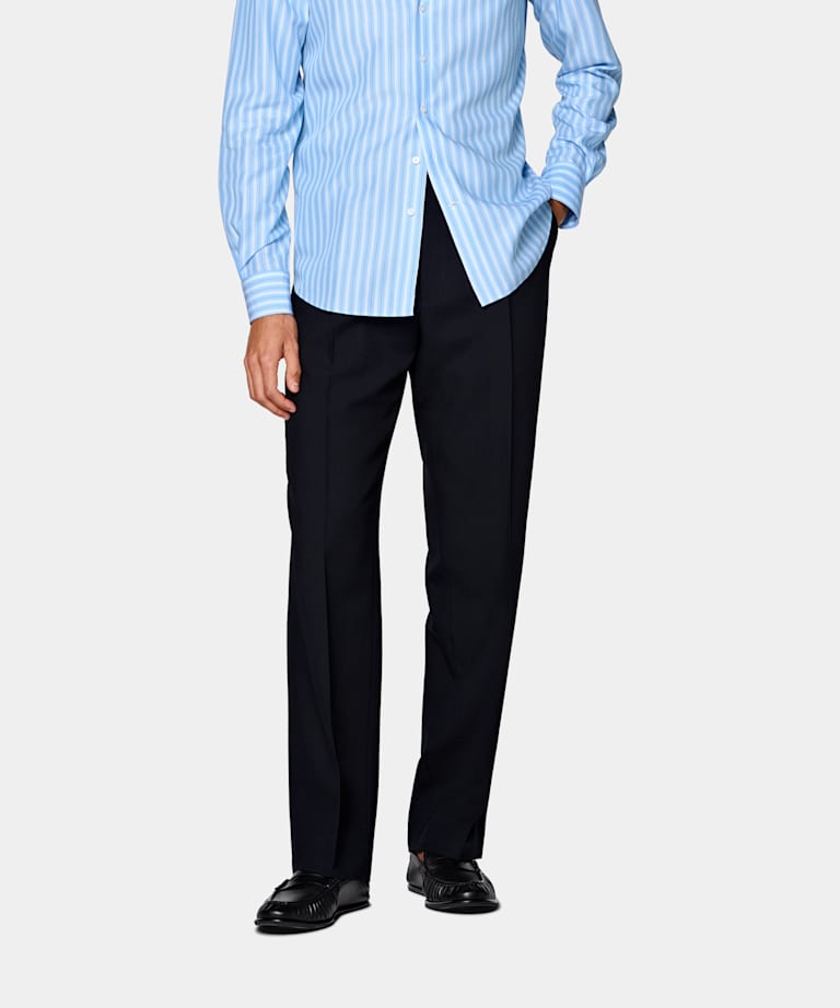 Wide Leg Straight Suit Pants