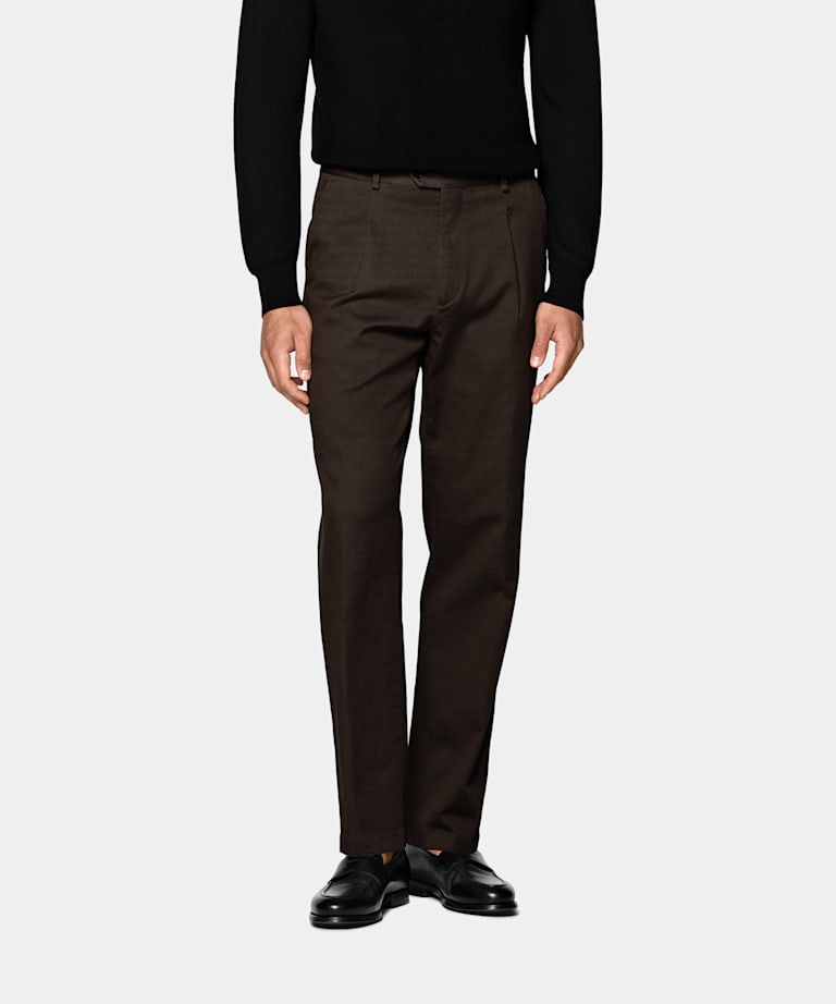 Wide Leg Tapered Chinos