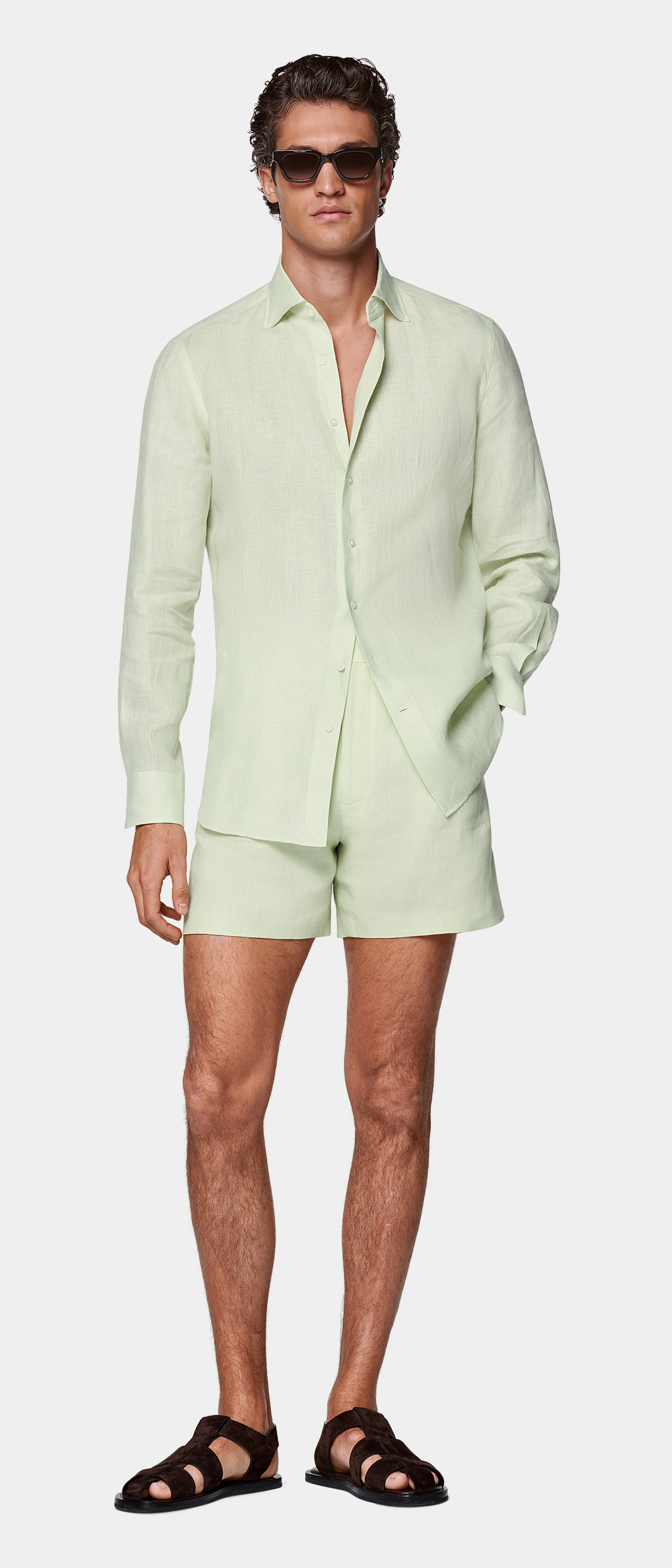Light green linen shirt