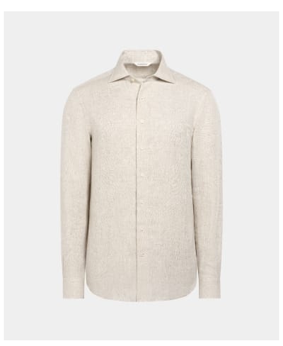 Beige linen shirt