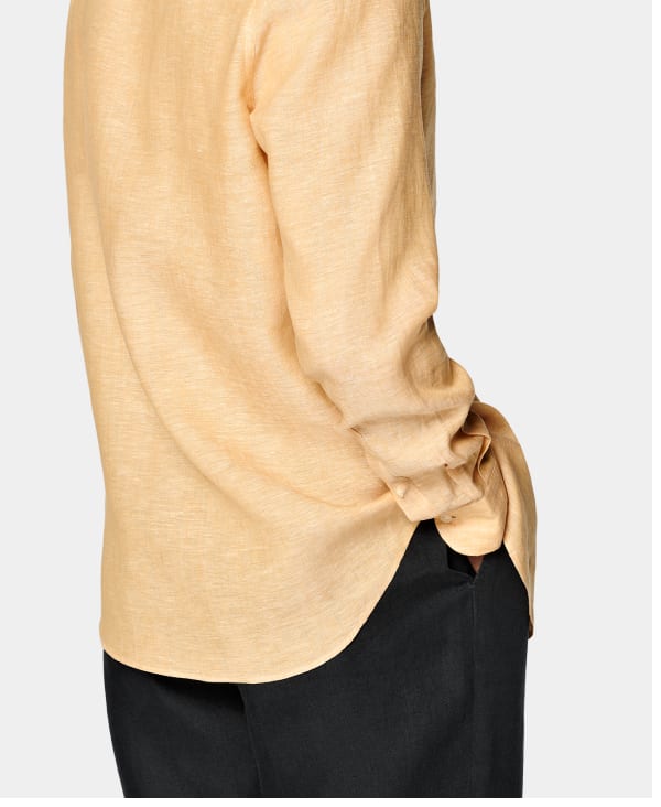 Orange linen shirt