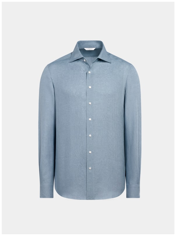 Blue linen shirt