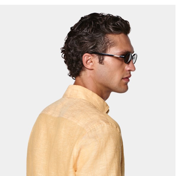 Orange linen shirt