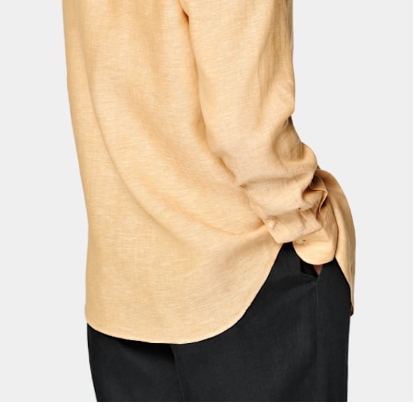 Orange linen shirt