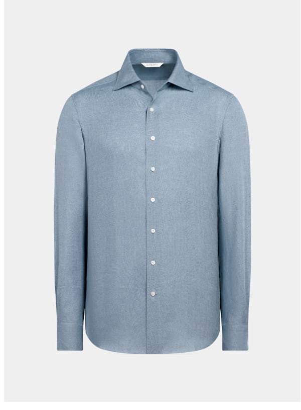 Blue linen shirt