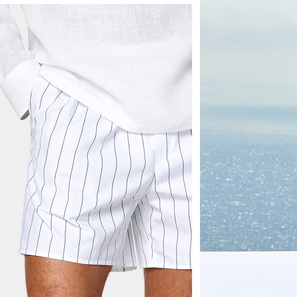 striped shorts