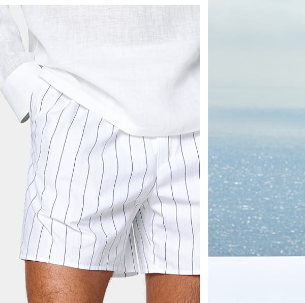 striped shorts