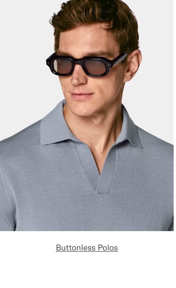 Buttonless polo