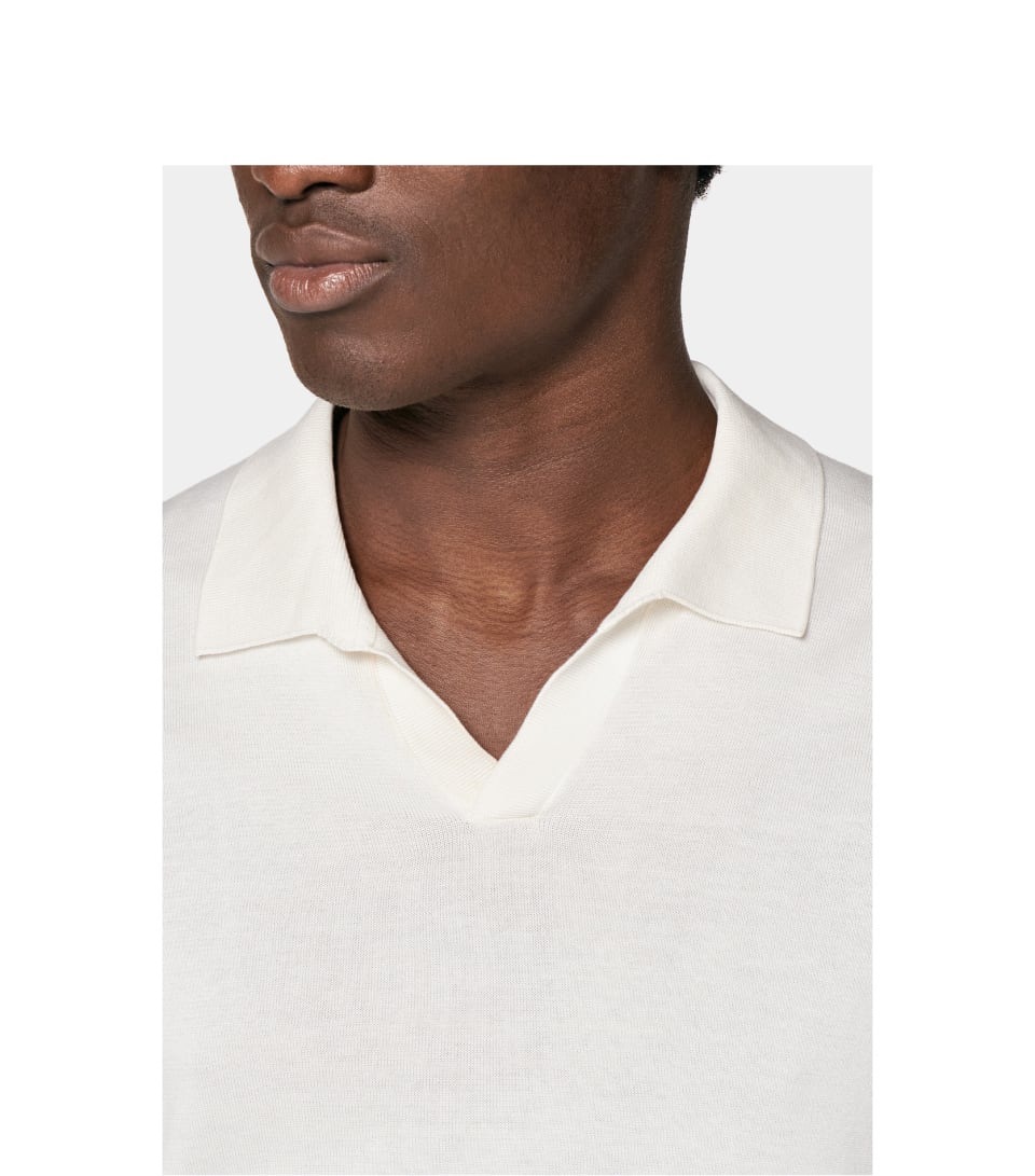 shop the buttonless polo