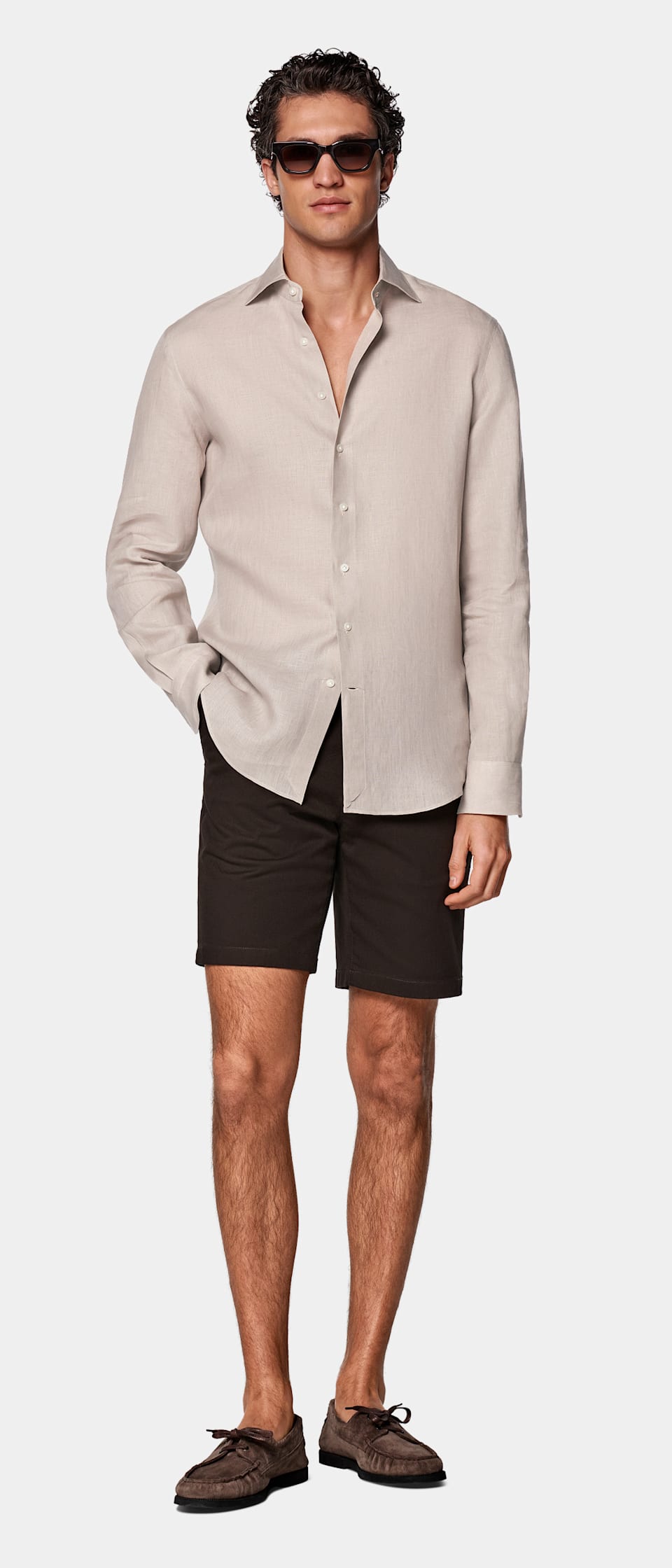 Brown chino shorts