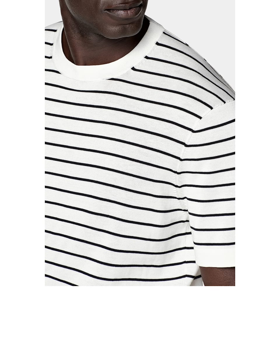 white striped crew