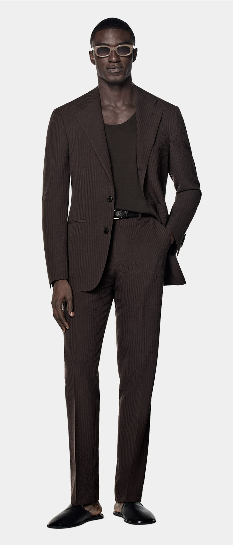 Dark brown suit
