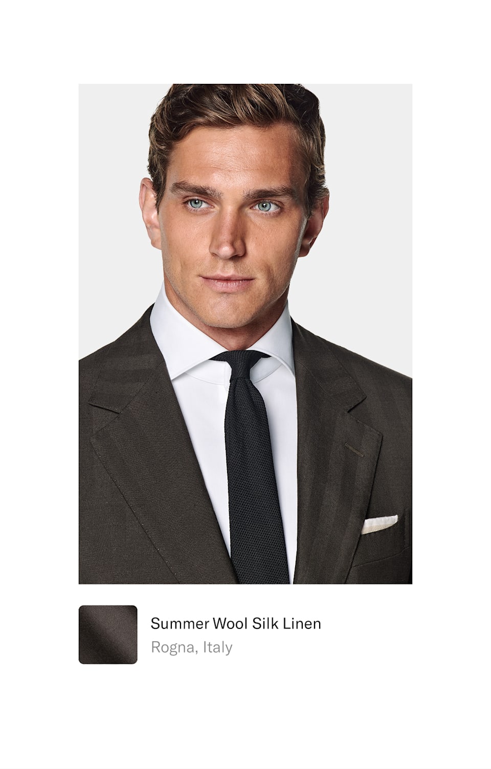 brown suit