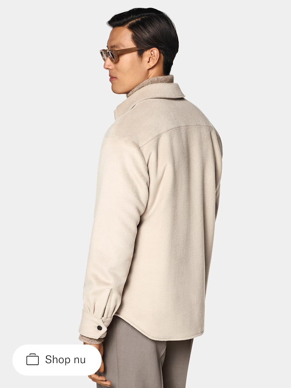 Beige Wool Shirt